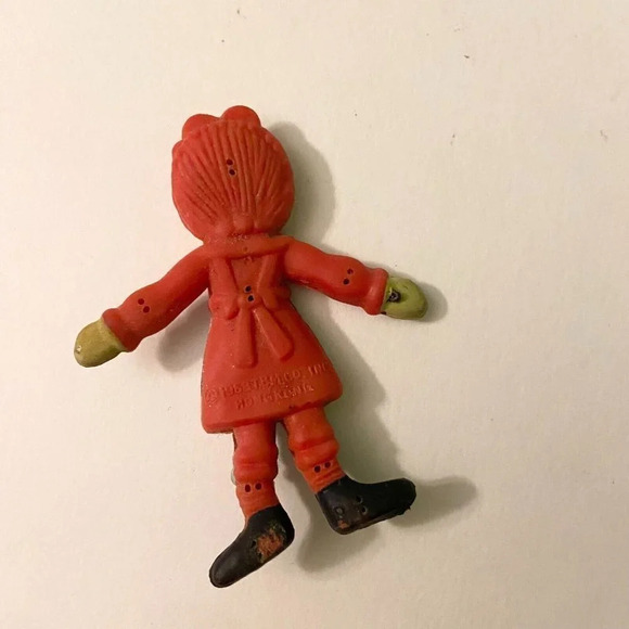 Vintage 1968 Raggedy Ann Doll Mini Rubber  Doll 2.25 Inch Toy Figure Hong Kong - Picture 2 of 11